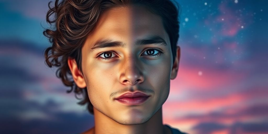 Retrato de una persona con doble naturaleza.